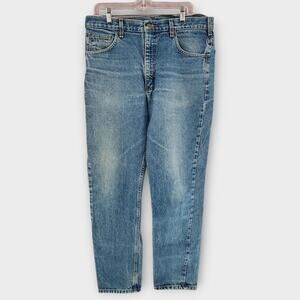 Carhartt Jeans Men's Tag 36x32 Act 36x30.5 Blue Denim Straight Workwear Durable